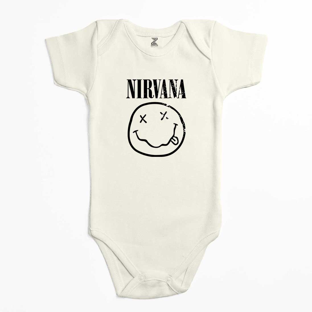 Nirvana Smiley Face Renkli Bebek Body Zıbın