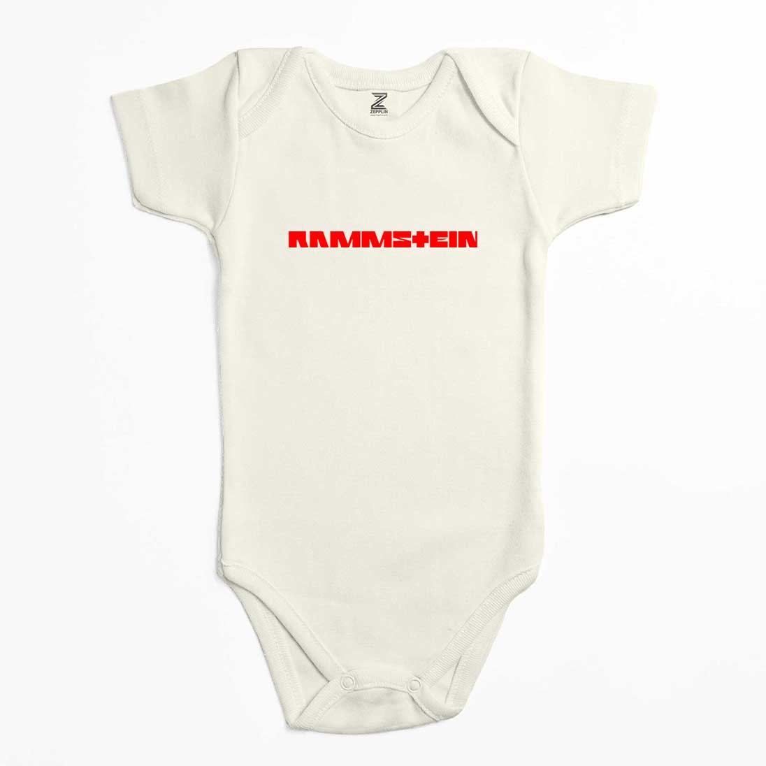 Rammstein Text Red Renkli Bebek Body Zıbın