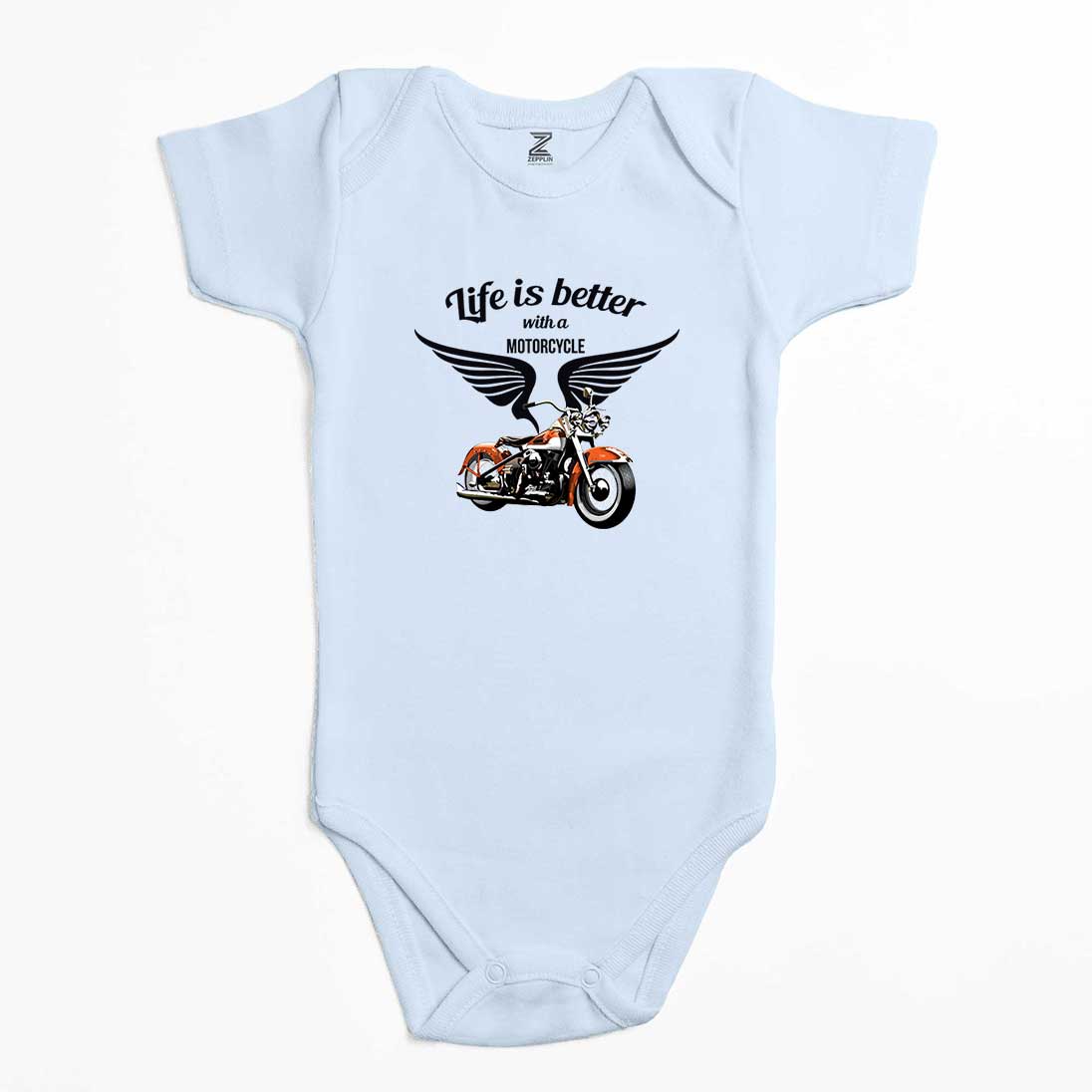 Vintage Harley Davidson Renkli Bebek Body Zıbın