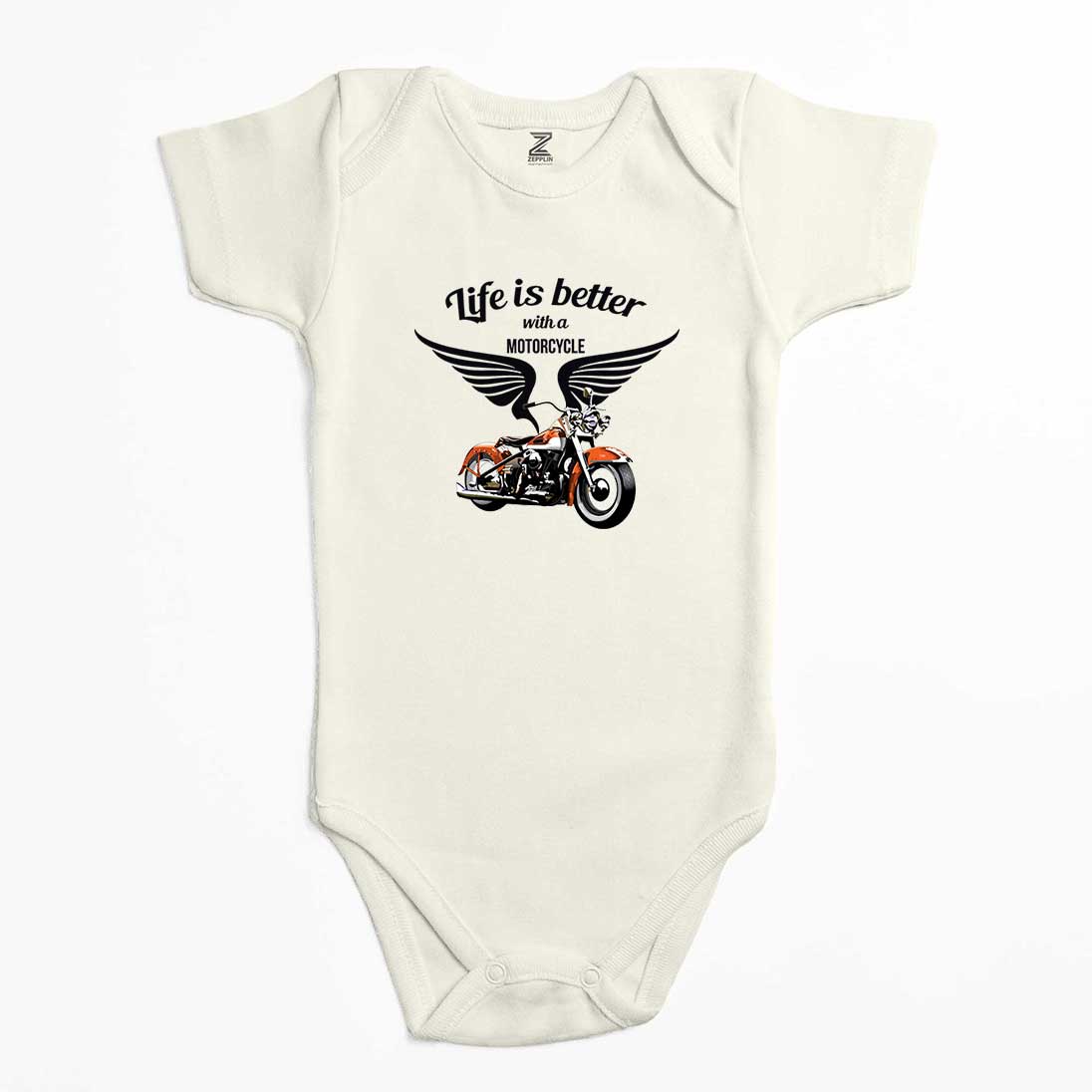 Vintage Harley Davidson Renkli Bebek Body Zıbın