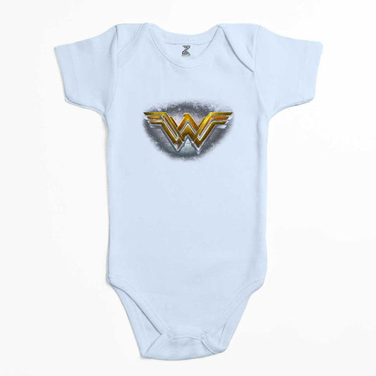 Wonder Woman Gold Logo Renkli Bebek Body Zıbın