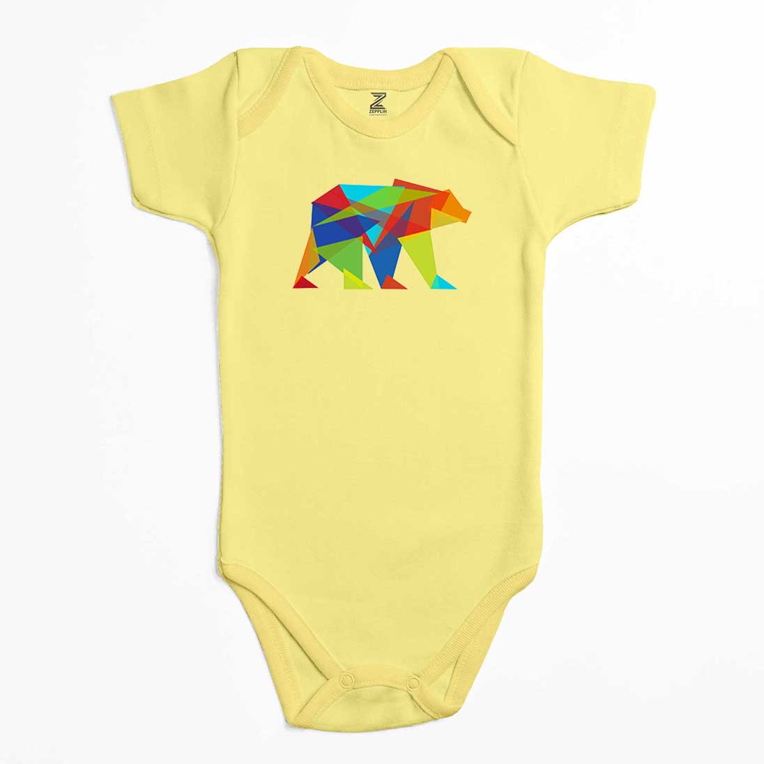 Bear Color Mozaik Renkli Bebek Body Zıbın