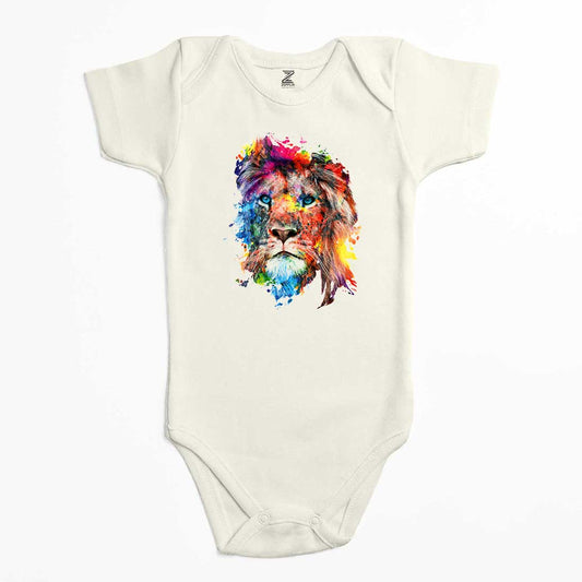 Lion Rainbow Renkli Bebek Body Zıbın