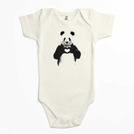 Panda Love Renkli Bebek Body Zıbın