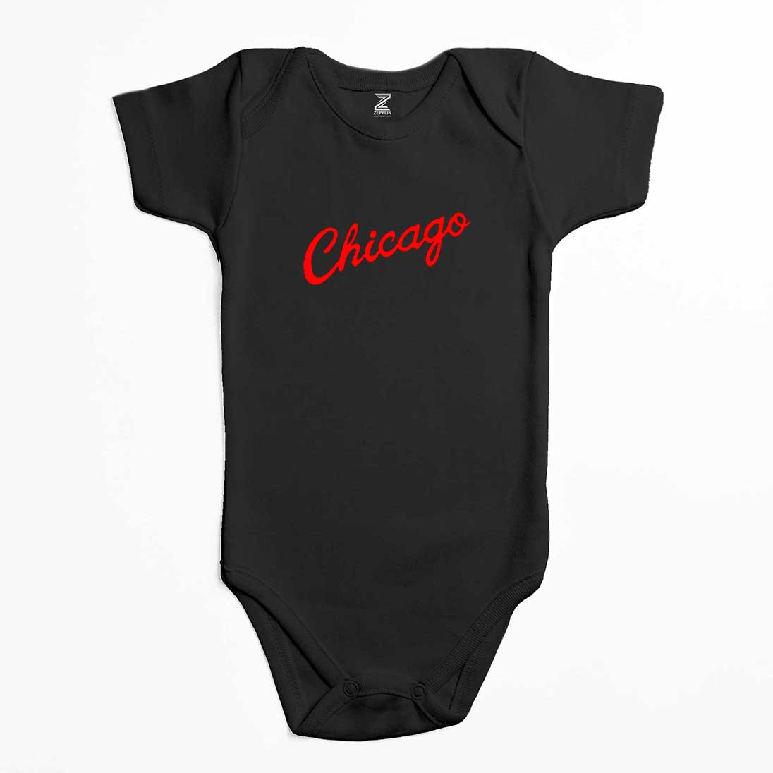 Chicago Yazı Renkli Bebek Body Zıbın