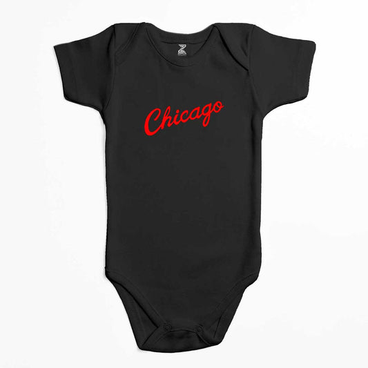 Chicago Yazı Renkli Bebek Body Zıbın