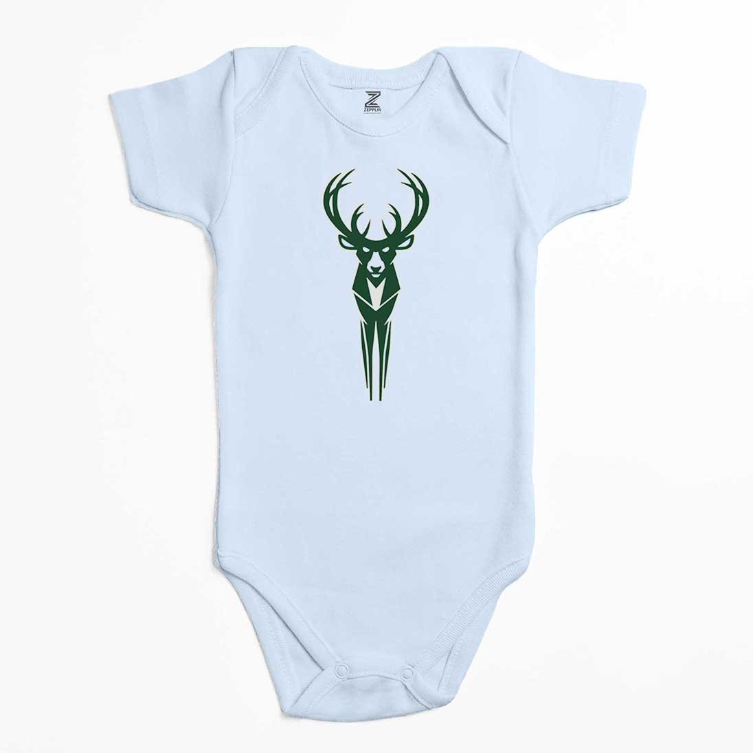 Milwaukee Bucks Logo Renkli Bebek Body Zıbın