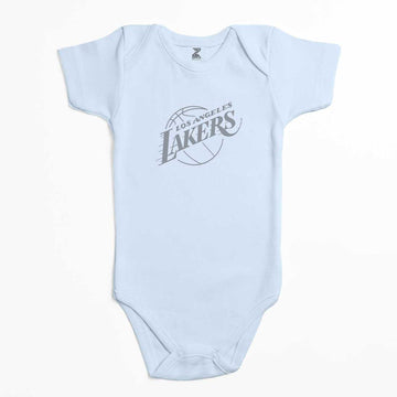 Los Angeles Lakers Grey Silhouette Renkli Bebek Body Zıbın