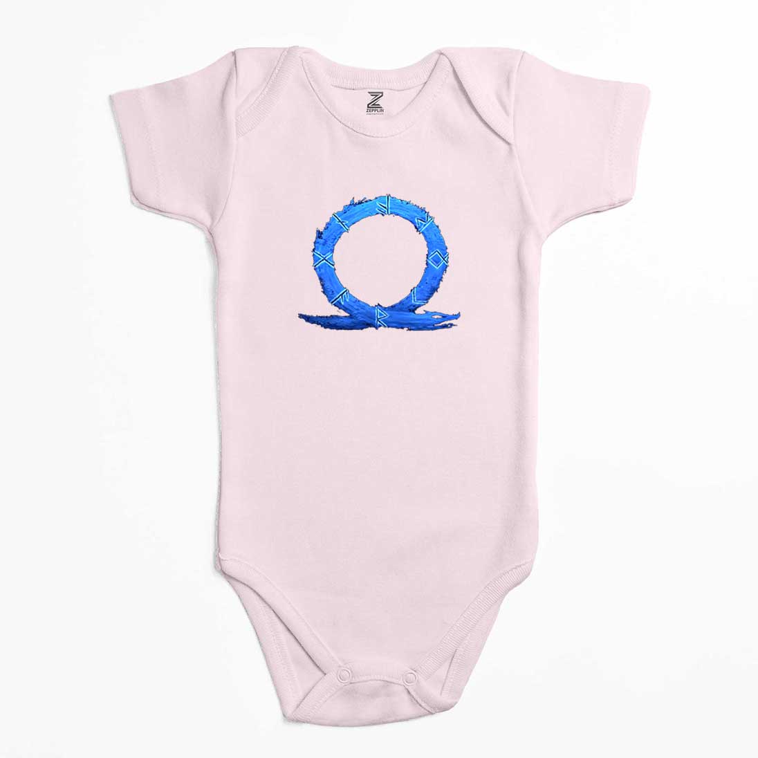 God of War Ragnarok Blue Logo Renkli Bebek Body Zıbın