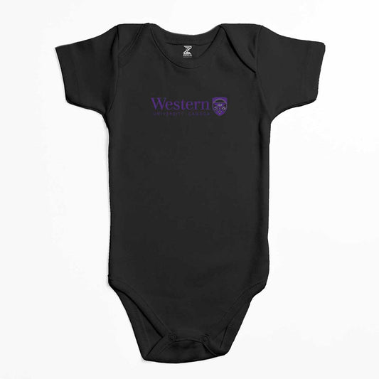 Western University Purple Logo Renkli Bebek Body Zıbın