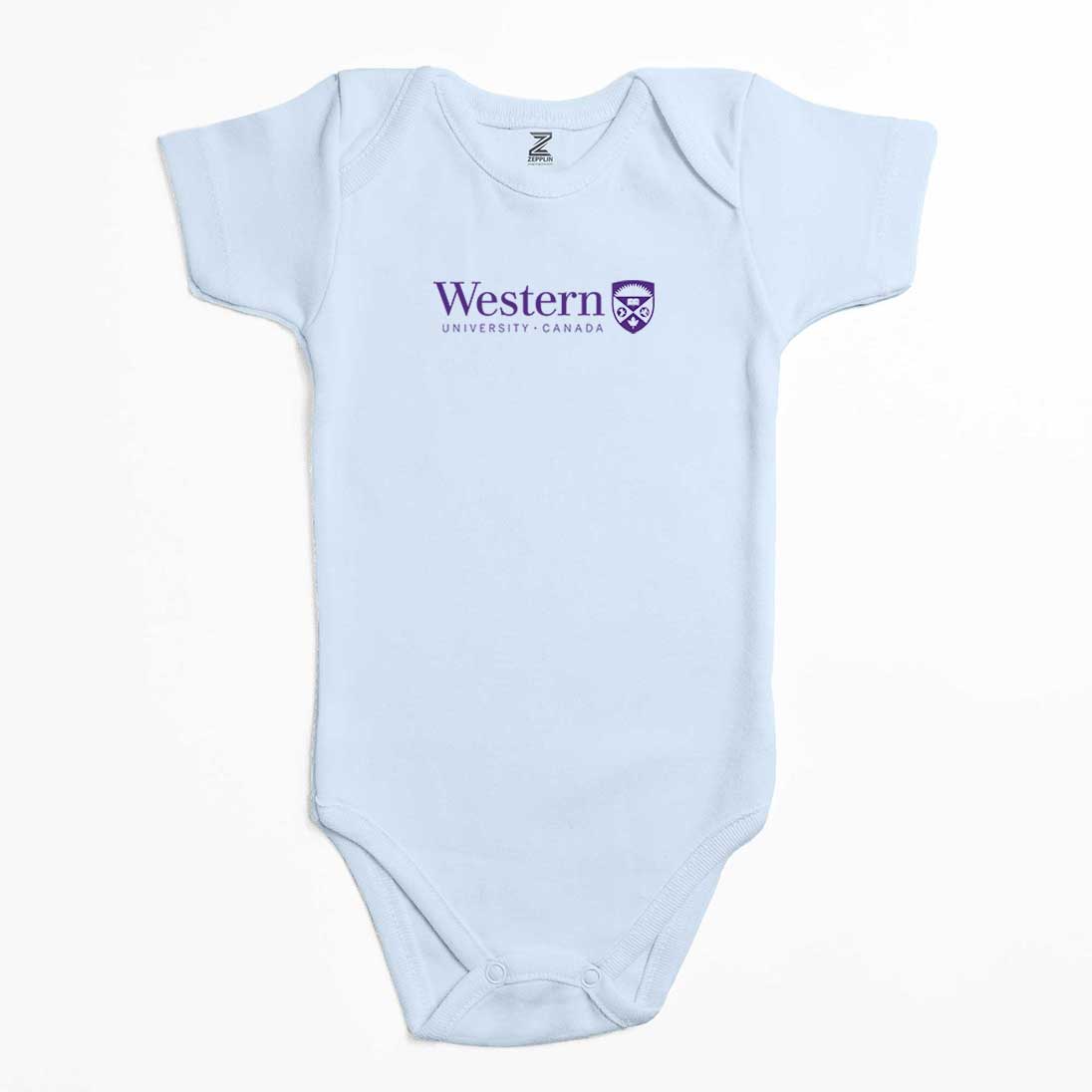 Western University Purple Logo Renkli Bebek Body Zıbın