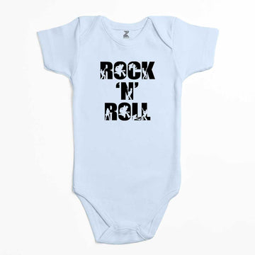 Black Rock 'N' Roll Text Renkli Bebek Body Zıbın