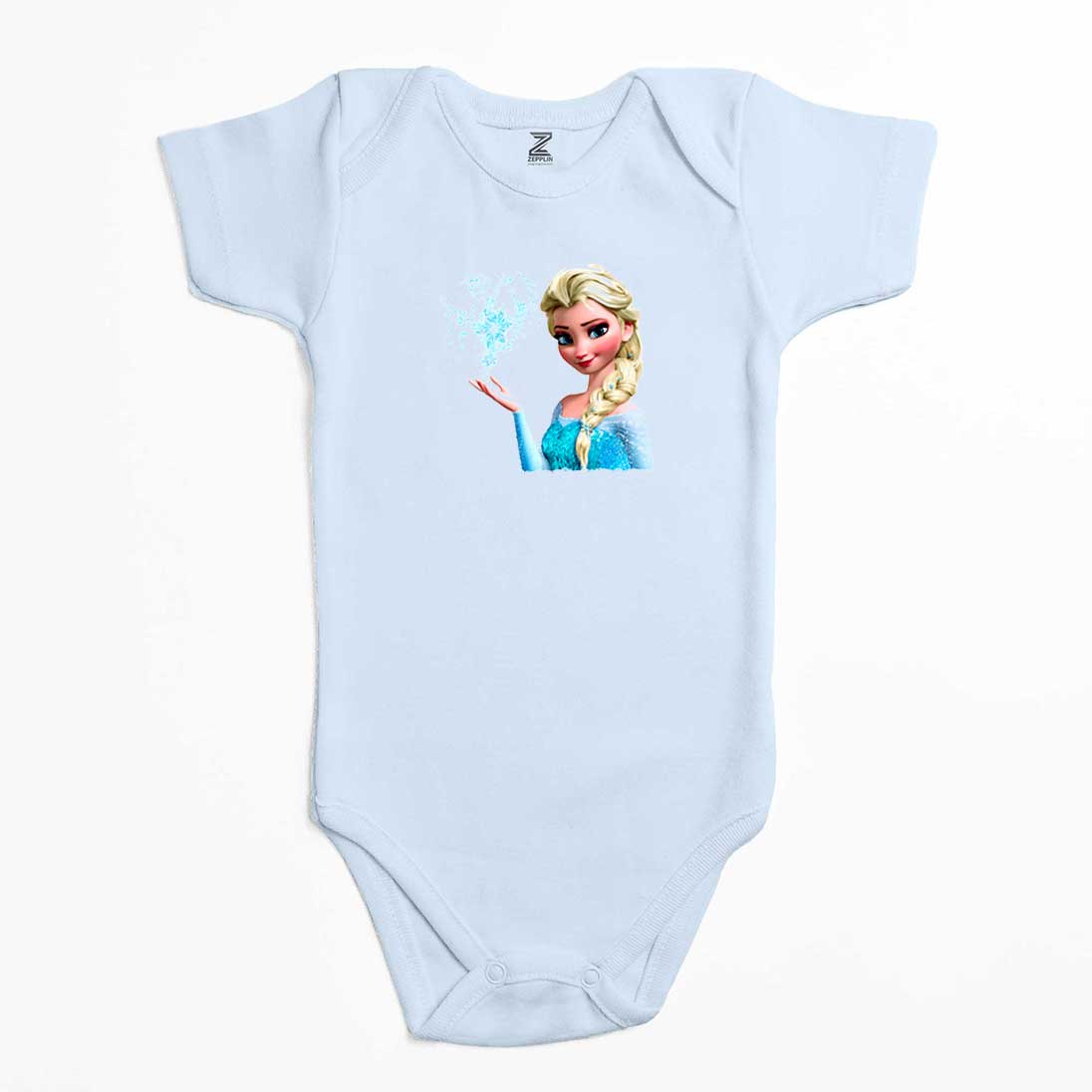 Karlar Ülkesi Elsa Face Renkli Bebek Body Zıbın