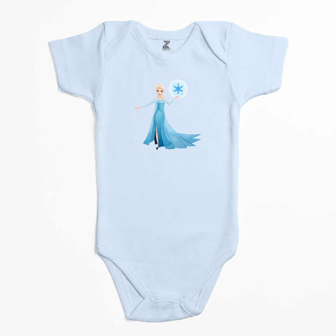 Karlar Ülkesi Elsa Siluet Renkli Bebek Body Zıbın