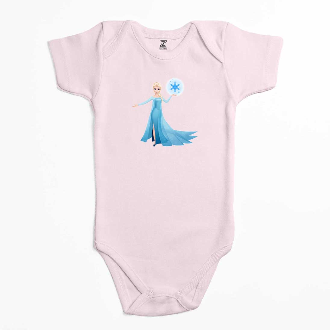 Karlar Ülkesi Elsa Siluet Renkli Bebek Body Zıbın
