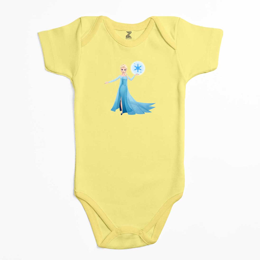 Karlar Ülkesi Elsa Siluet Renkli Bebek Body Zıbın