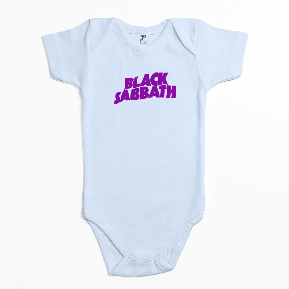 Black Sabbath Purple Yazı Renkli Bebek Body Zıbın