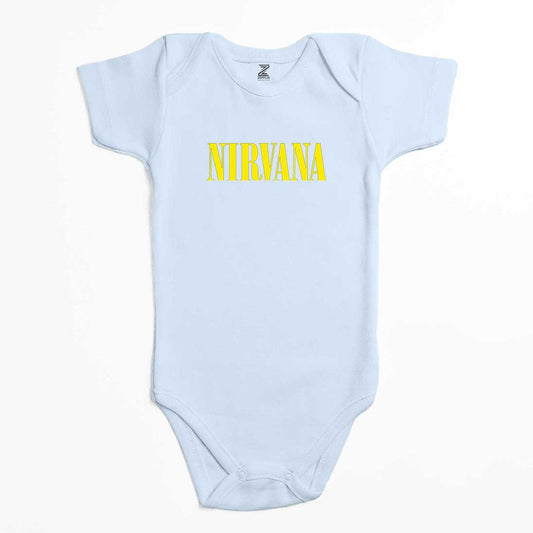 Nirvana Yazı Sarı Renkli Bebek Body Zıbın