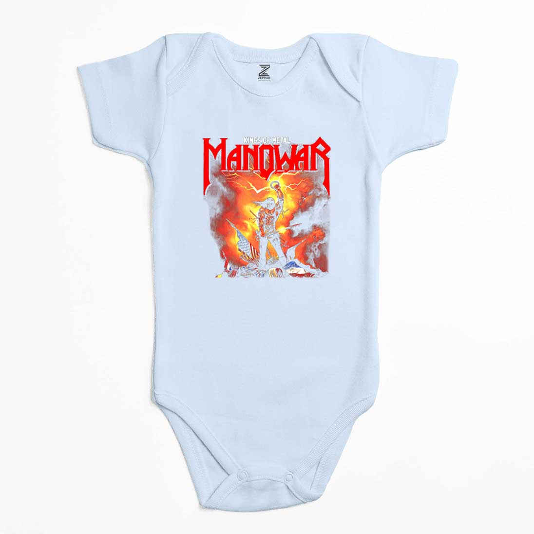 Manowar Kings of Metal Renkli Bebek Body Zıbın