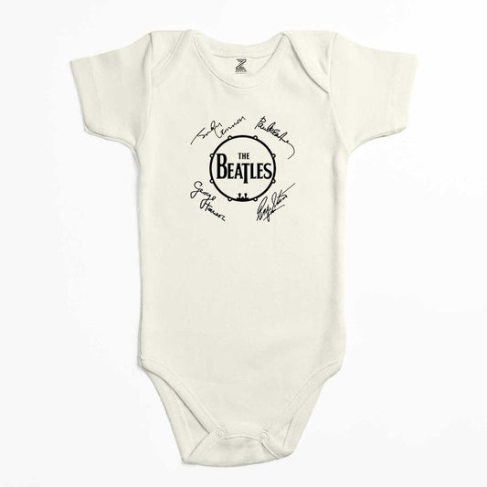 The Beatles Üyelerinin İmzaları Renkli Bebek Body Zıbın