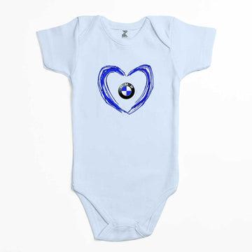 BMW Heart Logo Renkli Bebek Body Zıbın