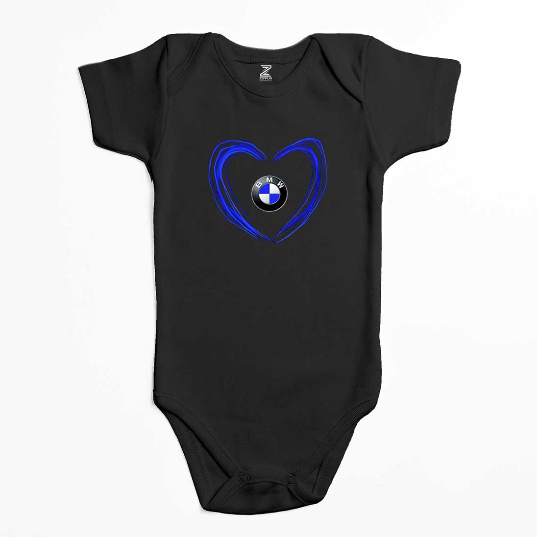 BMW Heart Logo Renkli Bebek Body Zıbın