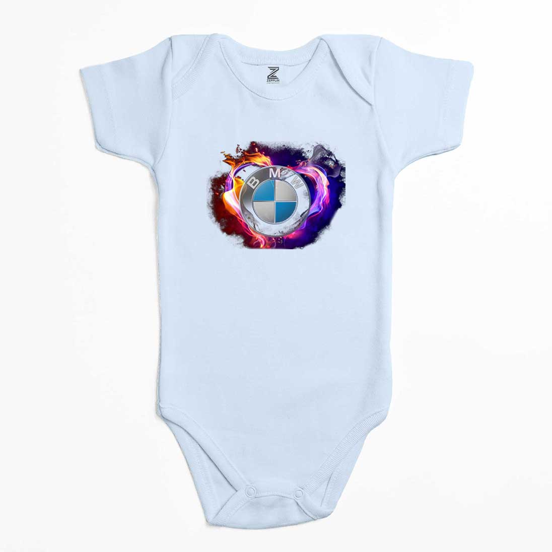 BMW Heart Colorful Logo Renkli Bebek Body Zıbın