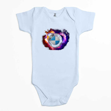 BMW Heart Colorful Logo Renkli Bebek Body Zıbın