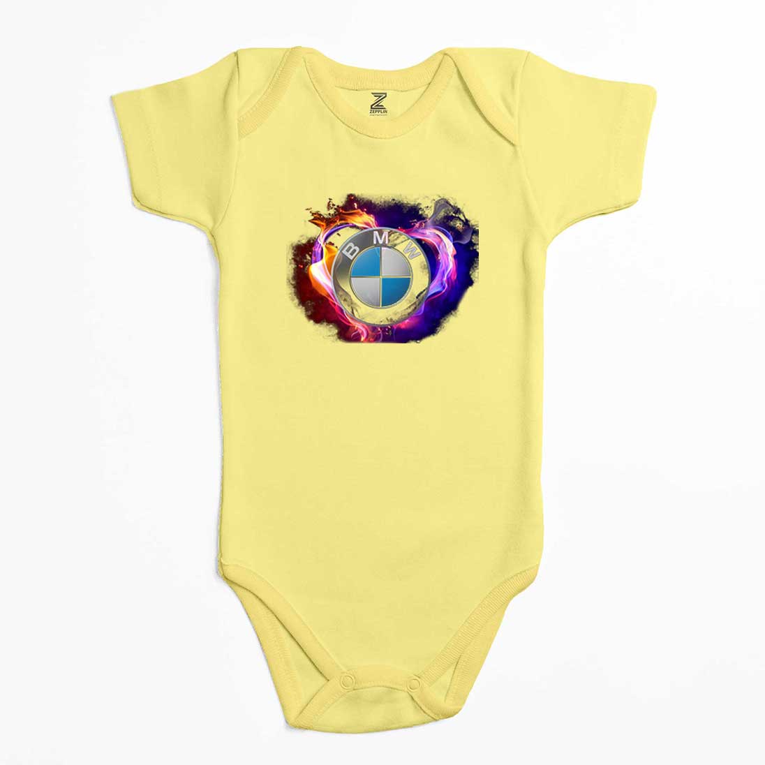 BMW Heart Colorful Logo Renkli Bebek Body Zıbın