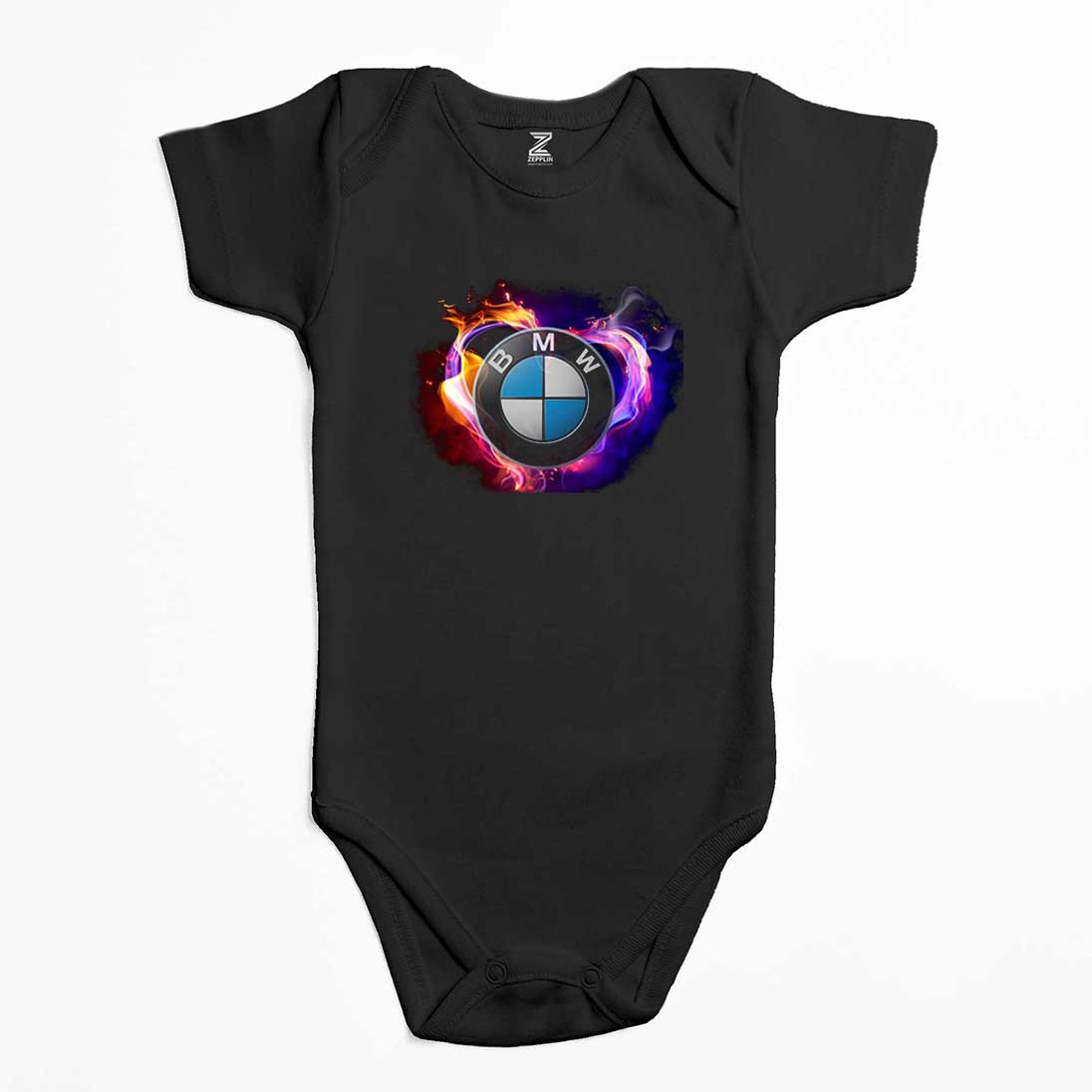 BMW Heart Colorful Logo Renkli Bebek Body Zıbın