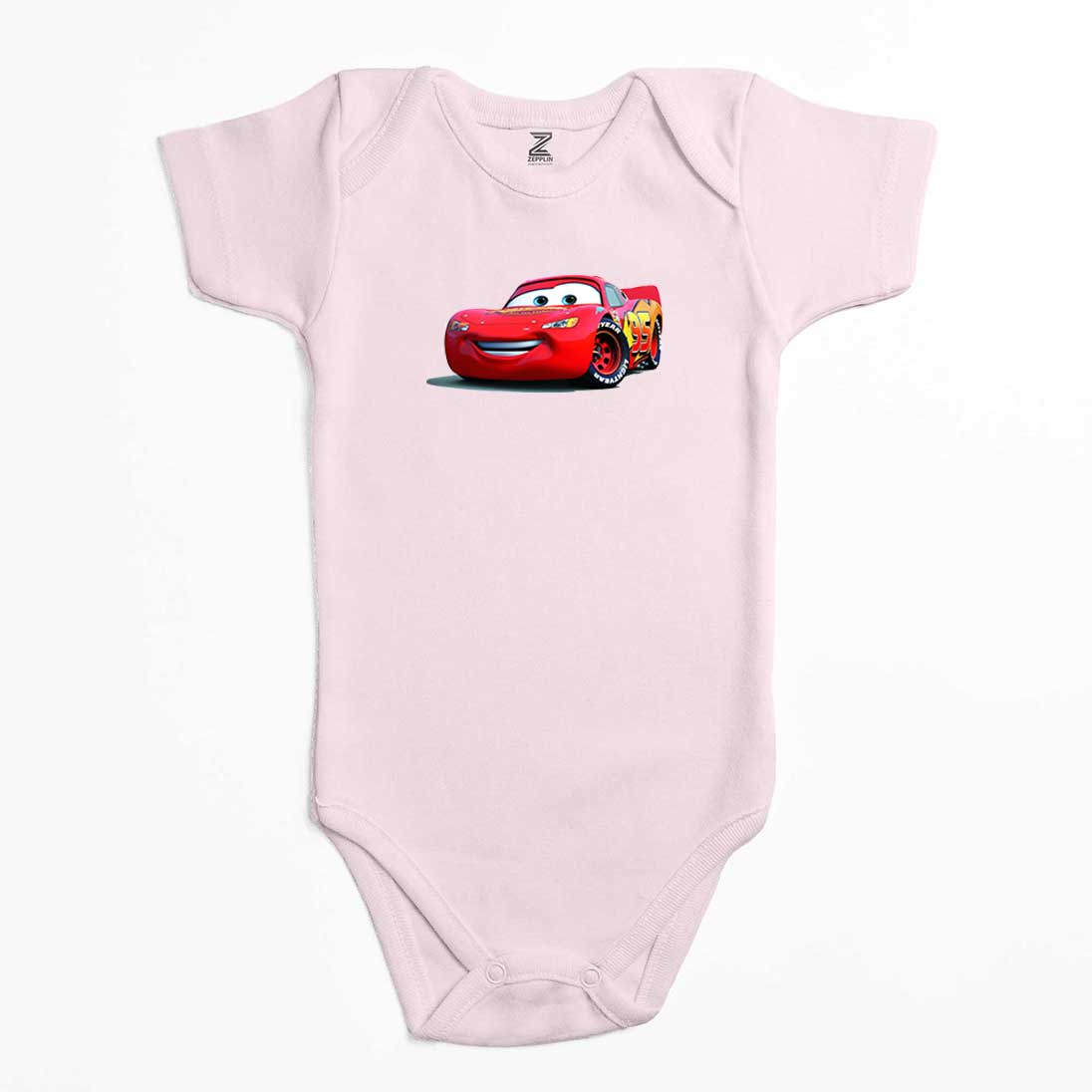 Şimşek McQueen Cars Renkli Bebek Body Zıbın