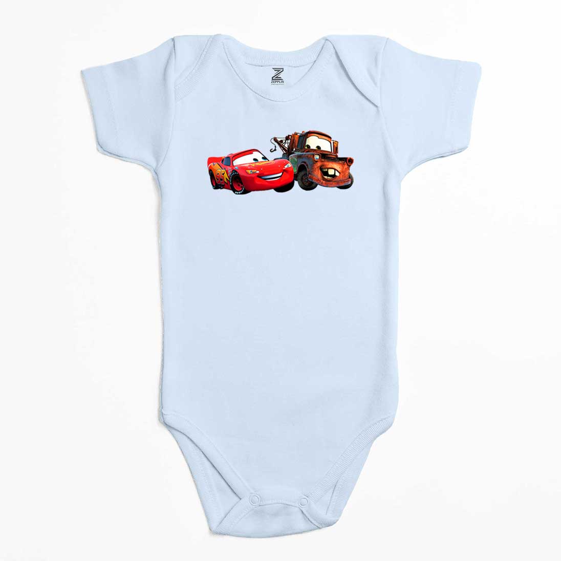 Şimşek McQueen ve Tow Mater Arabalar Renkli Bebek Body Zıbın