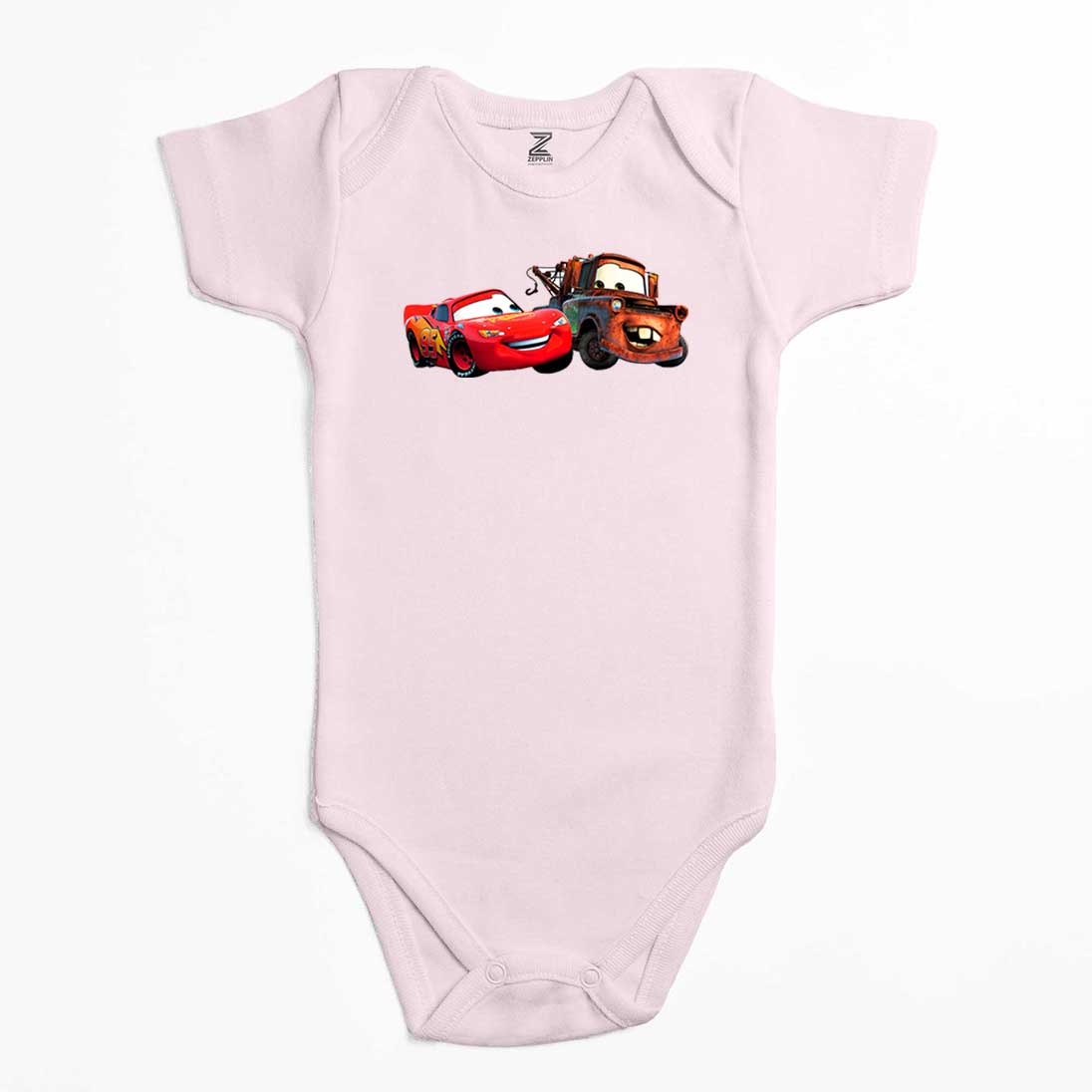 Şimşek McQueen ve Tow Mater Arabalar Renkli Bebek Body Zıbın