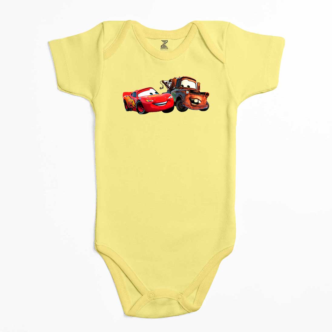 Şimşek McQueen ve Tow Mater Arabalar Renkli Bebek Body Zıbın