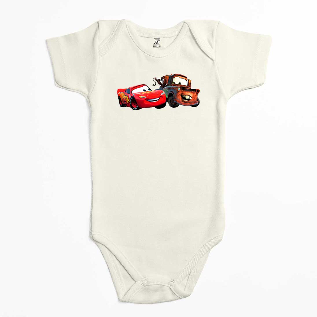 Şimşek McQueen ve Tow Mater Arabalar Renkli Bebek Body Zıbın