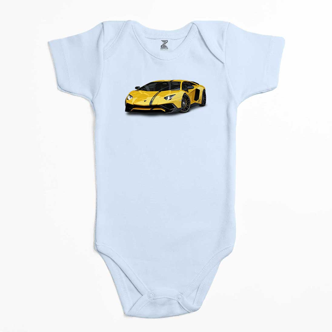 Lamborghini Aventador Yellow Renkli Bebek Body Zıbın