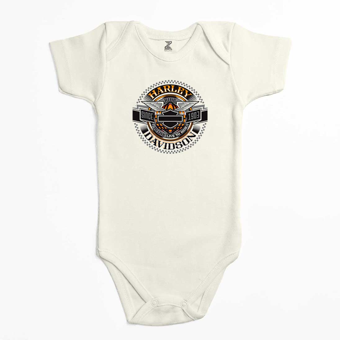 Harley Davidson MotorClothes Renkli Bebek Body Zıbın