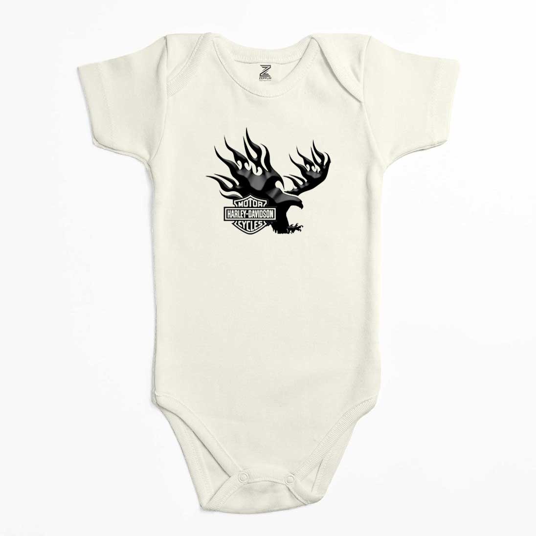 Harley Davidson Woodlands Renkli Bebek Body Zıbın