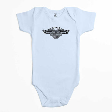 Harley Davidson Wings Eagle Silhouette Renkli Bebek Body Zıbın