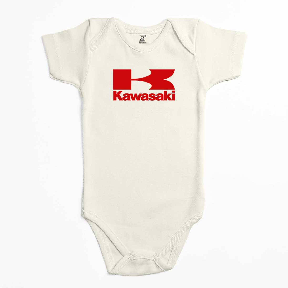 Kawasaki Red Logo Renkli Bebek Body Zıbın