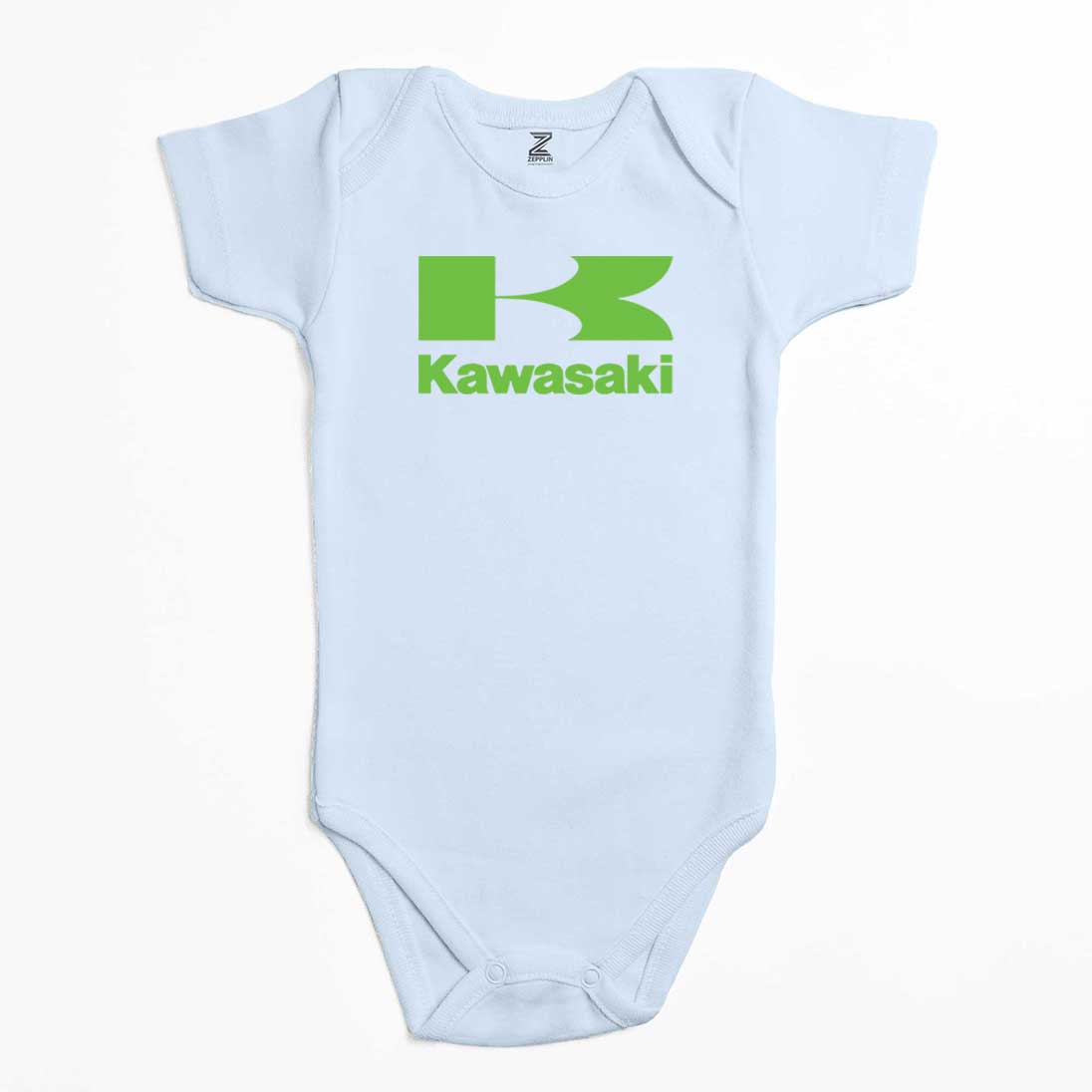 Kawasaki Yeşil Logo Renkli Bebek Body Zıbın