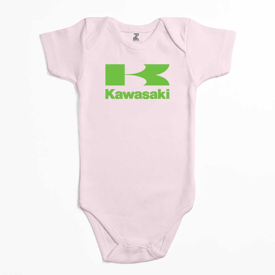 Kawasaki Yeşil Logo Renkli Bebek Body Zıbın