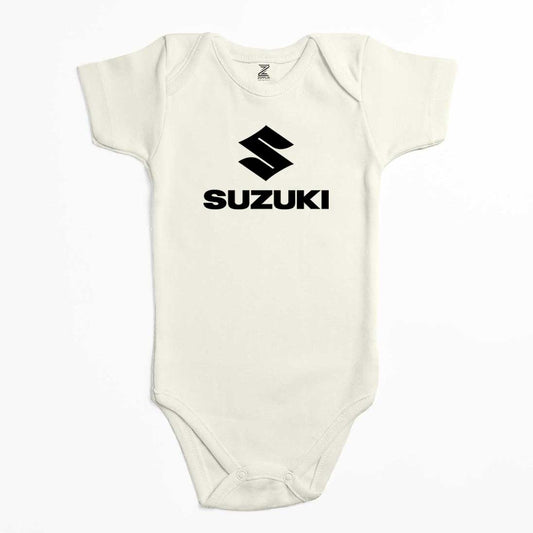 Suzuki Logo Text Black Renkli Bebek Body Zıbın