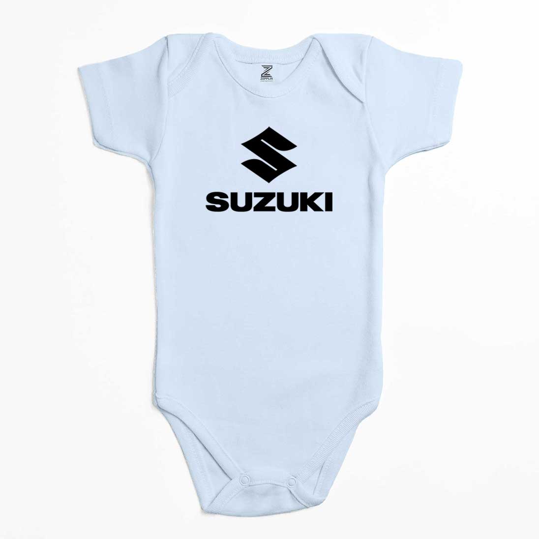 Suzuki Logo Text Black Renkli Bebek Body Zıbın