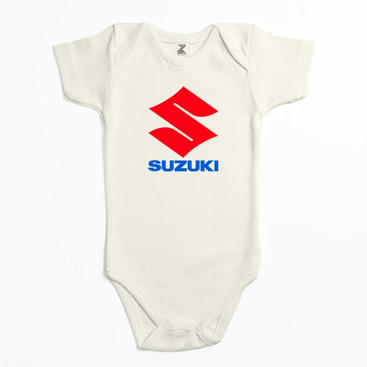 Suzuki Logo Text Renkli Bebek Body Zıbın