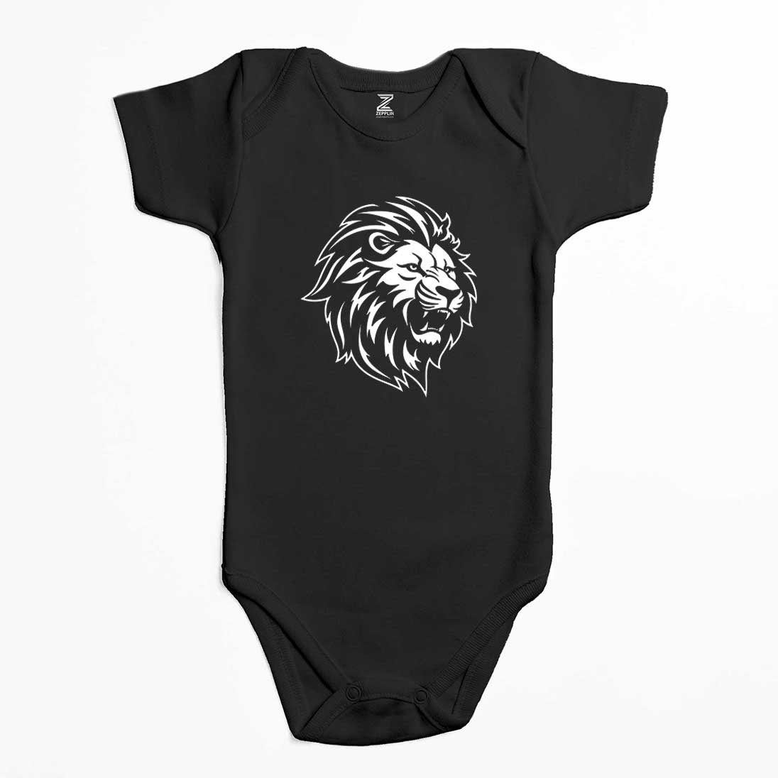 Black and White Lion Renkli Bebek Body Zıbın