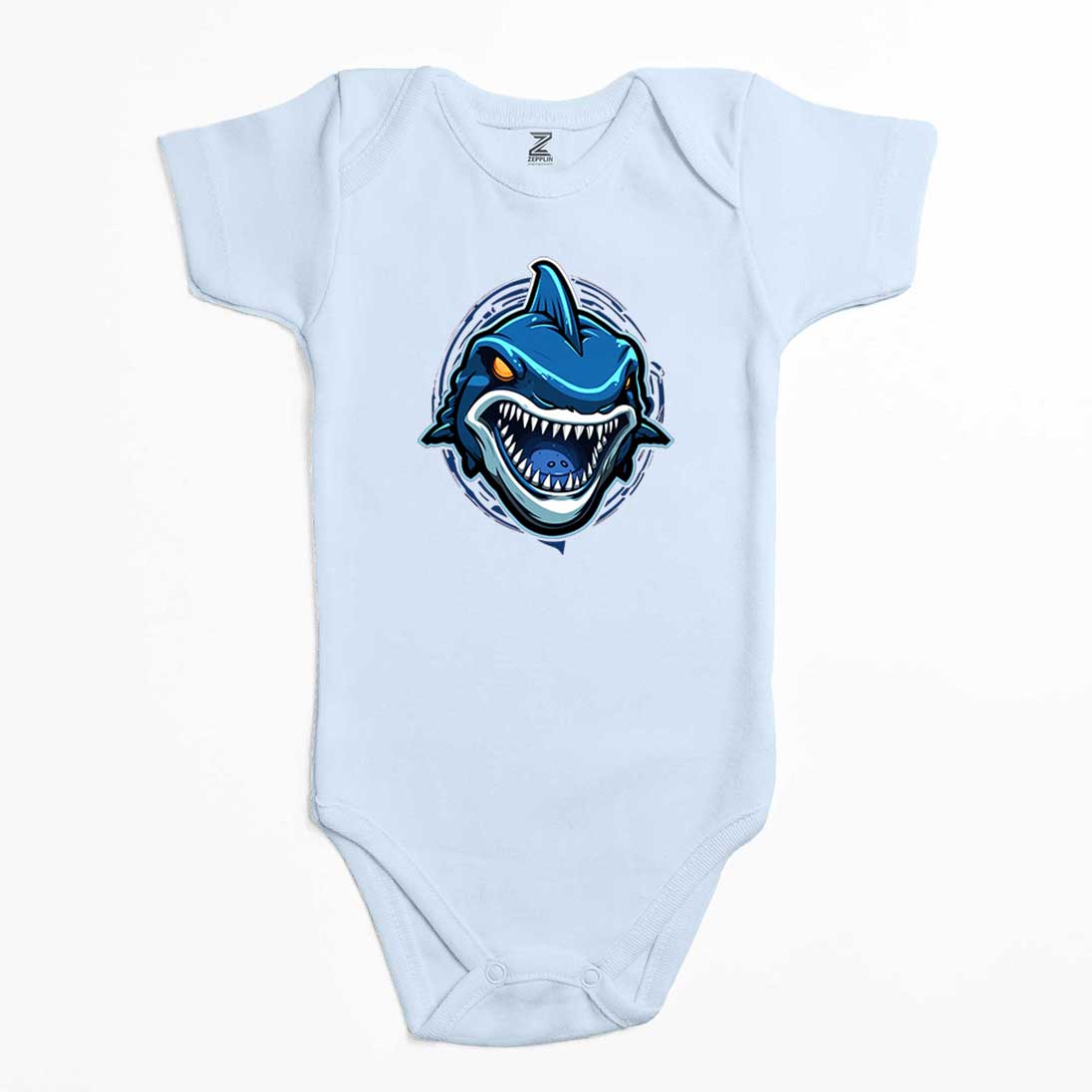 Blue Shark Renkli Bebek Body Zıbın