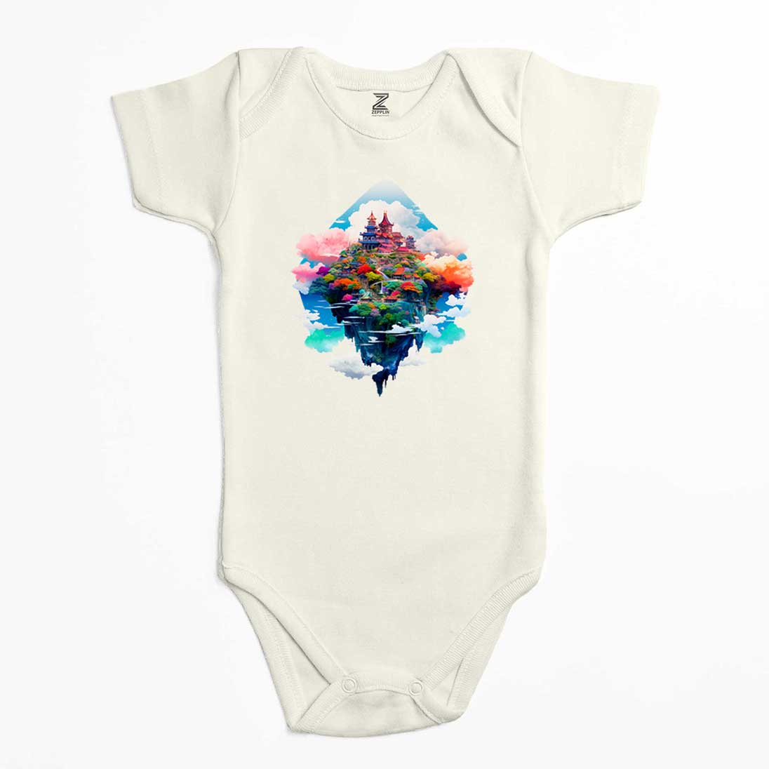 The island On The Cloud Renkli Bebek Body Zıbın