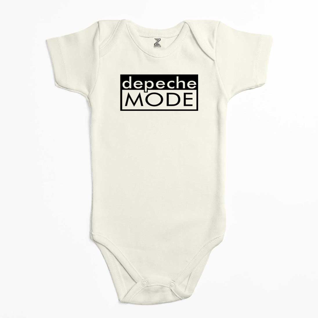 Depeche Mode Text Renkli Bebek Body Zıbın