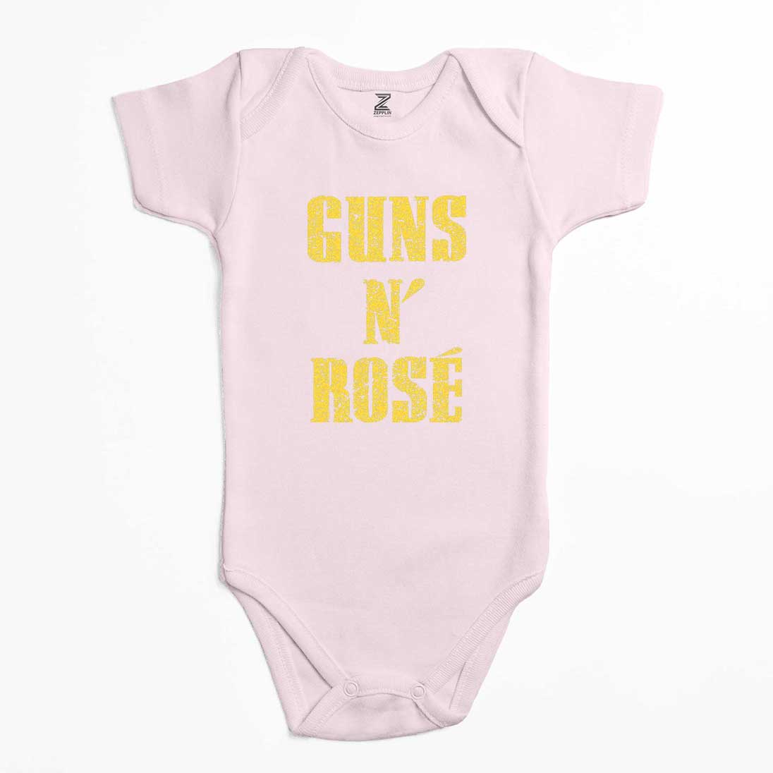 Guns N Rose Text Yellow Renkli Bebek Body Zıbın